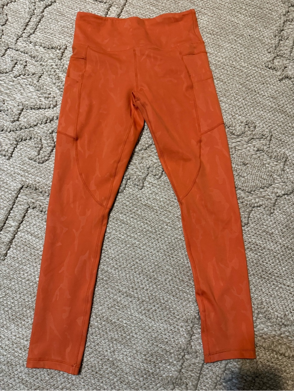 High-Waist Performance Joggers in deep peach
